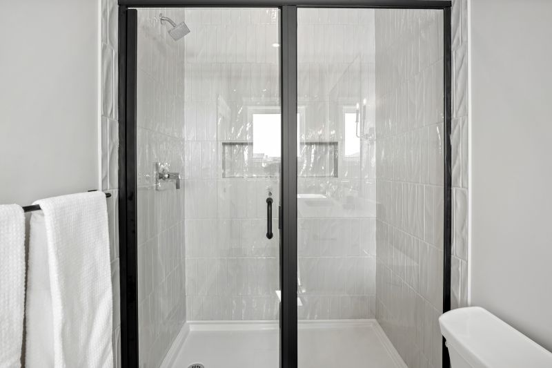 Black Frame Glass Shower
